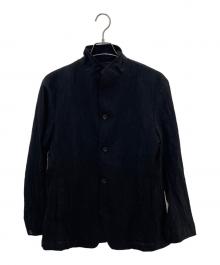 NICOLE CLUB FOR MEN（ニコルクラブフォーメン）の古着「エステルクレープスタンドカラーカヴァーオールジャケット」｜ブラック