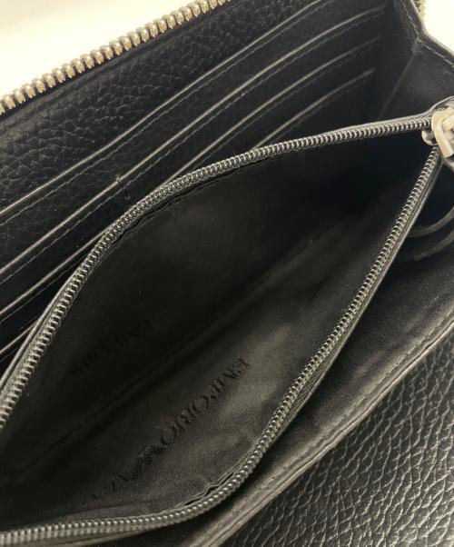 EMPORIO ARMANI（エンポリオ アルマーニ）EMPORIO ARMANI (エンポリオ アルマーニ) ラウンドファスナー長財布 ブラックの古着・服飾アイテム
