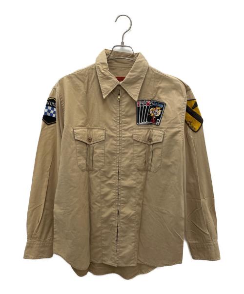 AVIREX（アヴィレックス）AVIREX (アヴィレックス) 長袖シャツ ベージュ サイズ:Mの古着・服飾アイテム