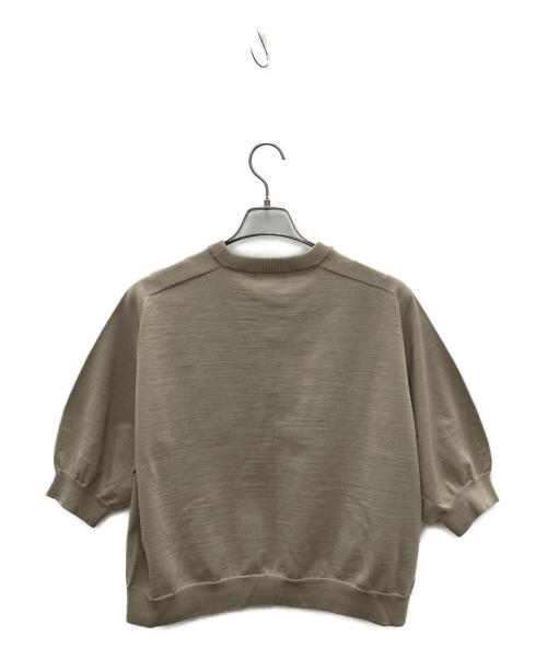Whim Gazette（ウィムガゼット）Whim Gazette (ウィムガゼット) 半袖ニット ベージュ サイズ:Fの古着・服飾アイテム