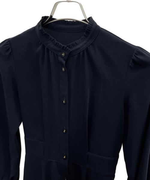 BLUE LABEL CRESTBRIDGE（ブルーレーベルクレストブリッジ）BLUE LABEL CRESTBRIDGE (ブルーレーベルクレストブリッジ) 長袖ワンピース ネイビー サイズ:36の古着・服飾アイテム