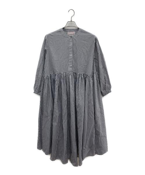 BEARDSLEY（ビアズリー）BEARDSLEY (ビアズリー) 長袖ワンピース グレーの古着・服飾アイテム
