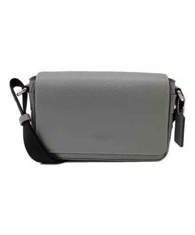 中古・古着通販】COACH (コーチ) フラップ クロスボディ バッグ グレー