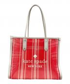 Kate Spadeケイトスペード）の古着「メッシュトートバッグ」｜ピンク×ホワイト