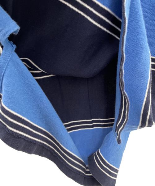 POLO RALPH LAUREN（ポロ・ラルフローレン）POLO RALPH LAUREN (ポロ・ラルフローレン) ポロシャツ ブルー×ネイビー サイズ:XLの古着・服飾アイテム