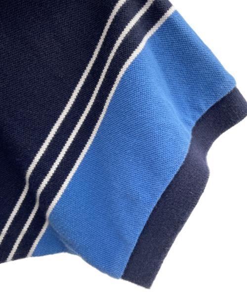 POLO RALPH LAUREN（ポロ・ラルフローレン）POLO RALPH LAUREN (ポロ・ラルフローレン) ポロシャツ ブルー×ネイビー サイズ:XLの古着・服飾アイテム