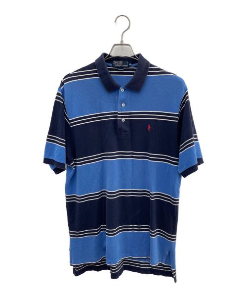 POLO RALPH LAUREN（ポロ・ラルフローレン）POLO RALPH LAUREN (ポロ・ラルフローレン) ポロシャツ ブルー×ネイビー サイズ:XLの古着・服飾アイテム