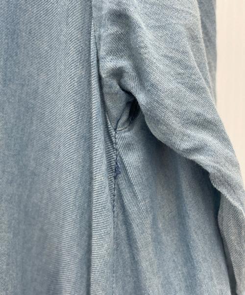 BEARDSLEY（ビアズリー）BEARDSLEY (ビアズリー) シフォンデニムギャザーワンピース ブルー サイズ:1の古着・服飾アイテム
