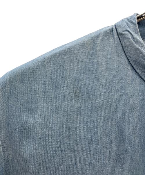 BEARDSLEY（ビアズリー）BEARDSLEY (ビアズリー) シフォンデニムギャザーワンピース ブルー サイズ:1の古着・服飾アイテム