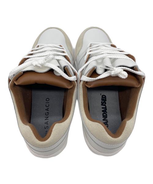 Sangacio（サンガッチョ）Sangacio (サンガッチョ) Brandalised (ブランダライズド) ローカットスニーカー ホワイト サイズ:27cmの古着・服飾アイテム