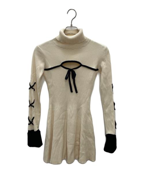 darich（ダーリッチ）darich (ダーリッチ) ニットワンピース ベージュ サイズ:Fの古着・服飾アイテム