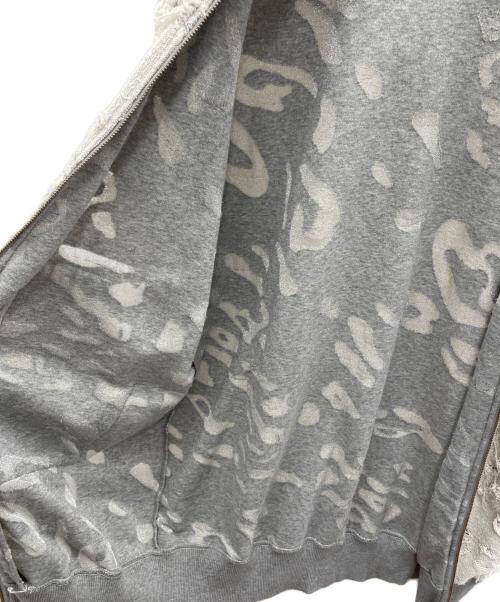 DIESEL（ディーゼル）DIESEL (ディーゼル) ダメージ加工ジップパーカー グレー サイズ:xxsの古着・服飾アイテム