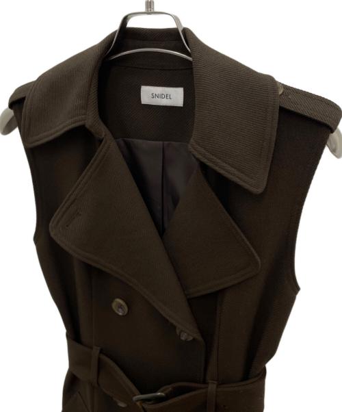 Snidel（スナイデル）Snidel (スナイデル) ジレワンピース ブラウン サイズ:１の古着・服飾アイテム