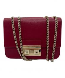 FURLA（フルラ）の古着「チェーンショルダーバッグ」｜ローズレッド