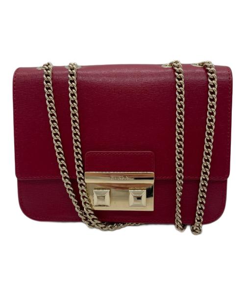 FURLA（フルラ）FURLA (フルラ) チェーンショルダーバッグ ローズレッドの古着・服飾アイテム