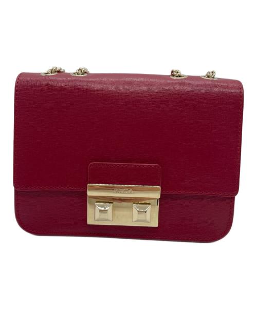 FURLA（フルラ）FURLA (フルラ) チェーンショルダーバッグ ローズレッドの古着・服飾アイテム