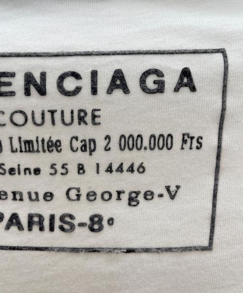 BALENCIAGA（バレンシアガ）BALENCIAGA (バレンシアガ) バックプリントTシャツ ホワイト サイズ:Sの古着・服飾アイテム