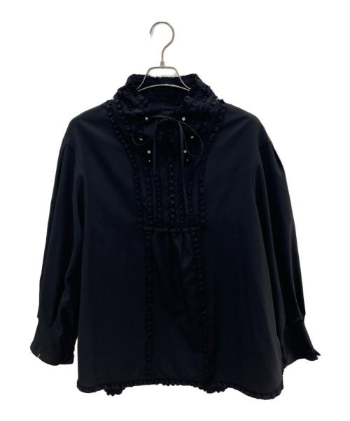 INGEBORG（インゲボルグ）INGEBORG (インゲボルグ) 長袖ブラウス ブラック サイズ:Fの古着・服飾アイテム