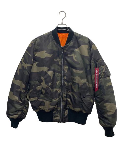 ALPHA（アルファ）ALPHA (アルファ) MA-1 コアスペック フライトジャケット グリーン サイズ:Lの古着・服飾アイテム