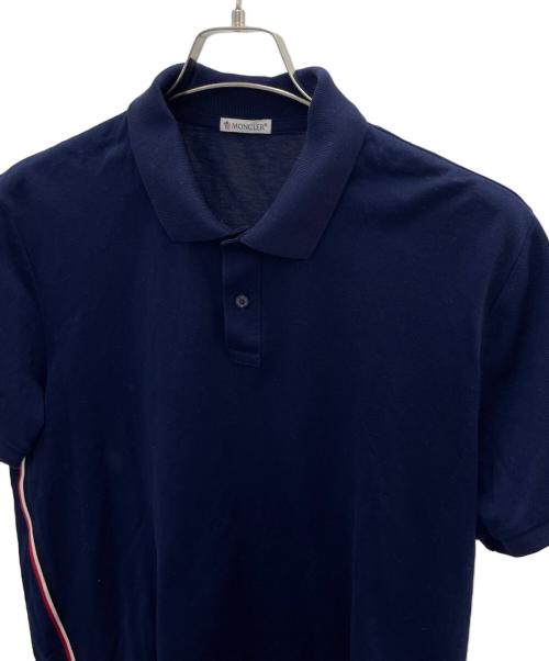 MONCLER（モンクレール）MONCLER (モンクレール) サイドラインポロシャツ ネイビー サイズ:XLの古着・服飾アイテム