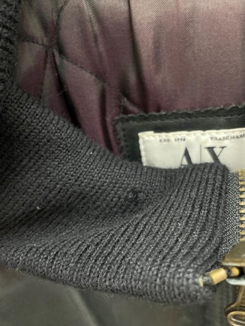 ARMANI EXCHANGE（アルマーニ エクスチェンジ）ARMANI EXCHANGE (アルマーニ エクスチェンジ) レザージャケット ブラック サイズ:Mの古着・服飾アイテム