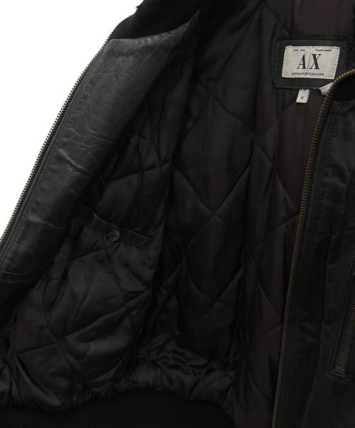 ARMANI EXCHANGE（アルマーニ エクスチェンジ）ARMANI EXCHANGE (アルマーニ エクスチェンジ) レザージャケット ブラック サイズ:Mの古着・服飾アイテム