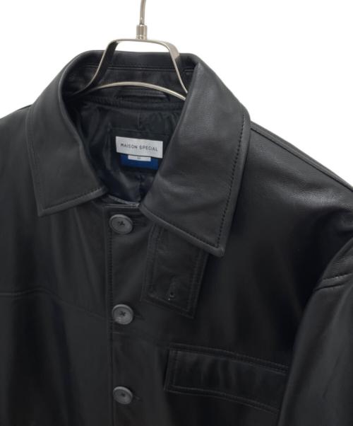 MAISON SPECIAL（メゾンスペシャル）MAISON SPECIAL (メゾンスペシャル) シープレザーコート ブラック サイズ:Ｓの古着・服飾アイテム