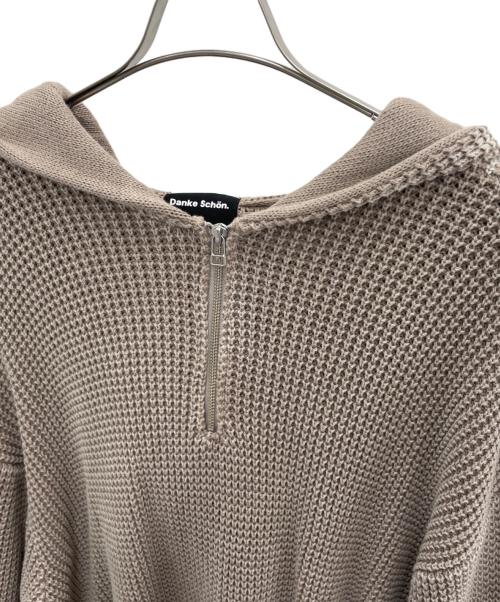 DANKE SCHON（ダンケ シェーン）DANKE SCHON (ダンケ シェーン) ニットパーカー ブラウン サイズ:Mの古着・服飾アイテム