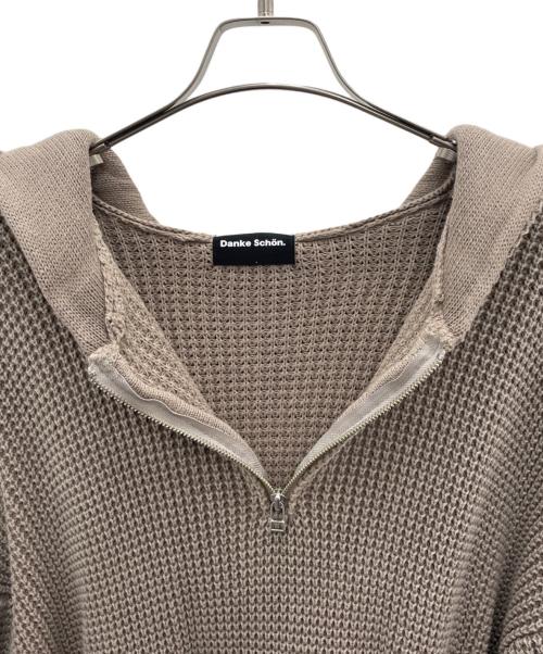 DANKE SCHON（ダンケ シェーン）DANKE SCHON (ダンケ シェーン) ニットパーカー ブラウン サイズ:Mの古着・服飾アイテム