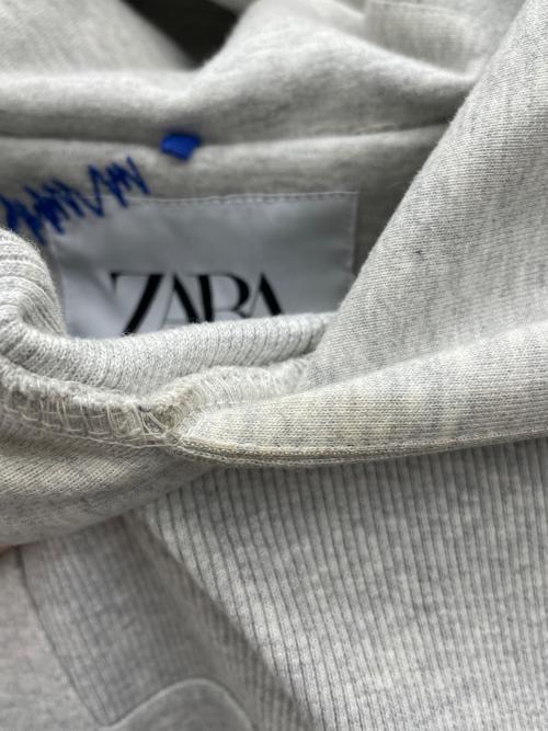 ZARA（ザラ）ZARA (ザラ) ADER error (アーダーエラー) プルオーバーパーカー グレー サイズ:XLの古着・服飾アイテム