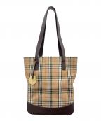 Burberry'sバーバリーズ）の古着「シャドーホースキャンバストートバッグ」｜ブラウン
