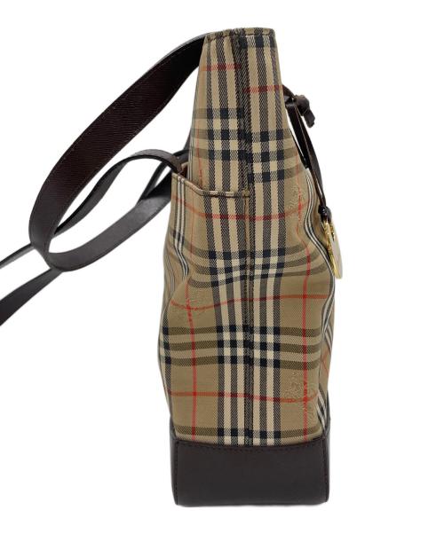 Burberry's（バーバリーズ）Burberry's (バーバリーズ) シャドーホースキャンバストートバッグ ブラウンの古着・服飾アイテム