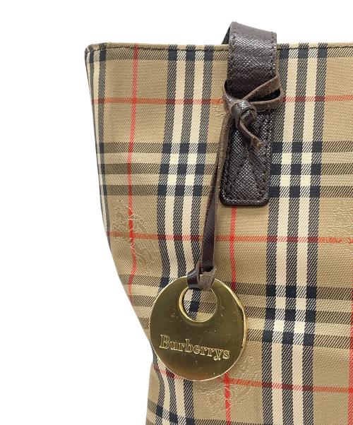 Burberry's（バーバリーズ）Burberry's (バーバリーズ) シャドーホースキャンバストートバッグ ブラウンの古着・服飾アイテム