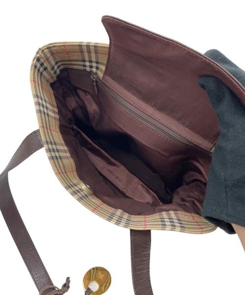 Burberry's（バーバリーズ）Burberry's (バーバリーズ) シャドーホースキャンバストートバッグ ブラウンの古着・服飾アイテム