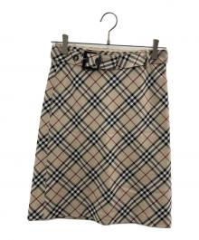 BURBERRY BLUE LABEL（バーバリー ブルー レーベル）の古着「ノバチェックスカート」｜ブラウン