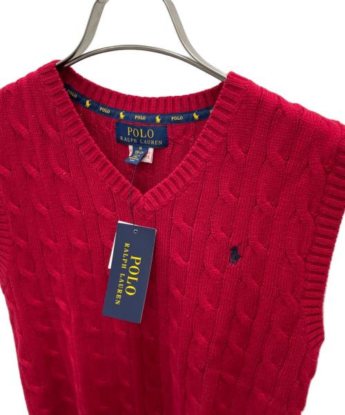 POLO RALPH LAUREN（ポロ・ラルフローレン）POLO RALPH LAUREN (ポロ・ラルフローレン) ニットベスト レッド サイズ:150 未使用品の古着・服飾アイテム