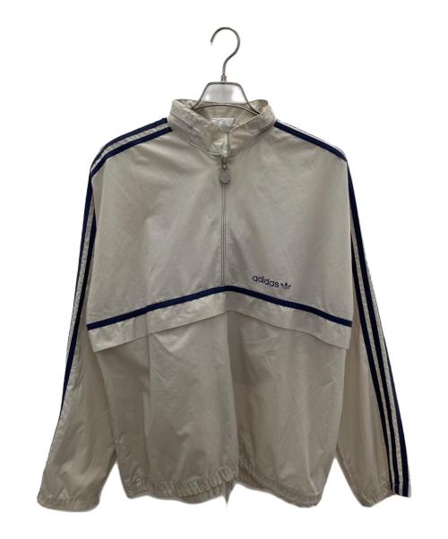 adidas Originals（アディダスオリジナル）adidas Originals (アディダスオリジナル) ハーフジップジャケット ベージュ×ネイビー サイズ:不明の古着・服飾アイテム