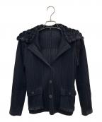 PLEATS PLEASEプリーツプリーズ）の古着「プリーツジャケット」｜ブラック