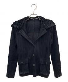 PLEATS PLEASE（プリーツプリーズ）の古着「プリーツジャケット」｜ブラック