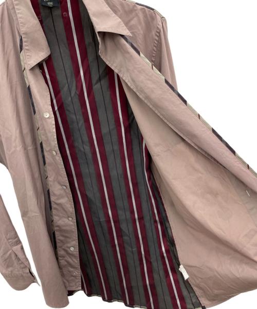 Jean Paul Gaultier homme（ジャンポールゴルチェオム）Jean Paul Gaultier homme (ジャンポールゴルチェオム) 長袖シャツ パープル×ベージュ サイズ:48の古着・服飾アイテム