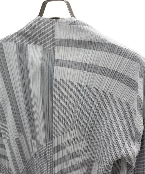 PLEATS PLEASE（プリーツプリーズ）PLEATS PLEASE (プリーツプリーズ) 薄手カーディガン グレー サイズ:3の古着・服飾アイテム