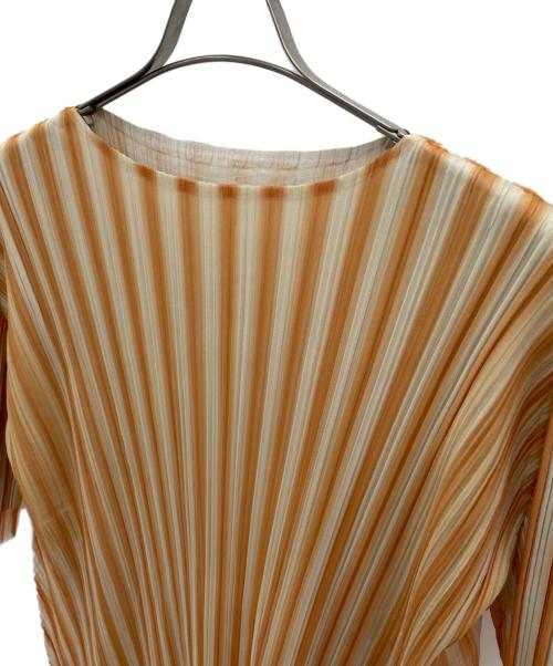 PLEATS PLEASE（プリーツプリーズ）PLEATS PLEASE (プリーツプリーズ) 半袖ワンピース イエロー サイズ:3の古着・服飾アイテム