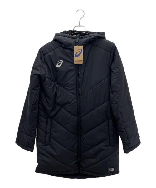 asics（アシックス）asics (アシックス) ウォーマーハーフコート ブラック サイズ:XL 未使用品の古着・服飾アイテム