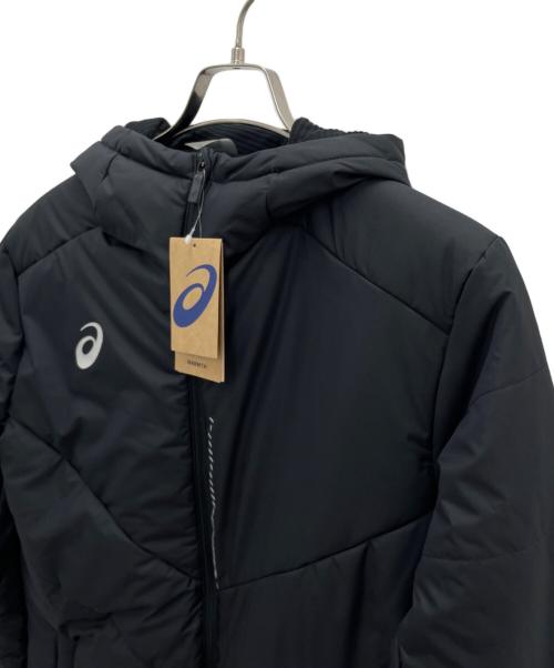 asics（アシックス）asics (アシックス) ウォーマーハーフコート ブラック サイズ:XL 未使用品の古着・服飾アイテム