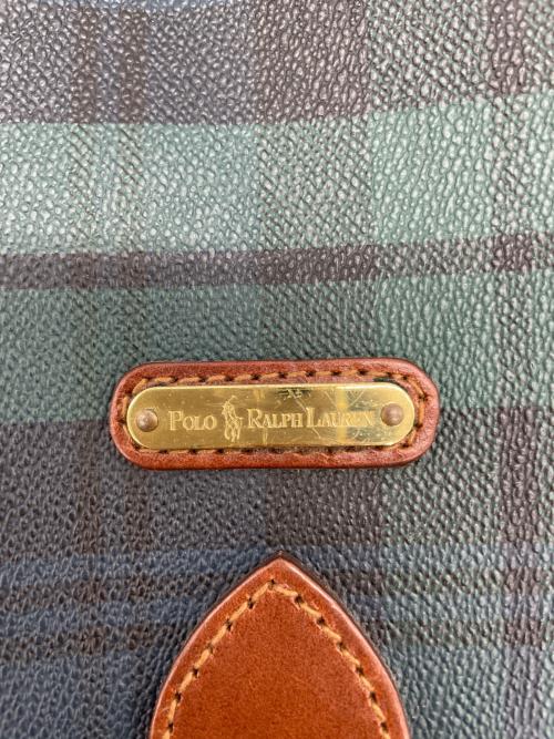 POLO RALPH LAUREN（ポロ・ラルフローレン）POLO RALPH LAUREN (ポロ・ラルフローレン) ショルダーバッグ グリーン×ネイビーの古着・服飾アイテム