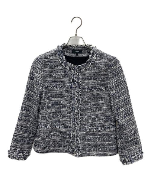 theory（セオリー）theory (セオリー) ツイードジャケット ネイビー サイズ:2の古着・服飾アイテム