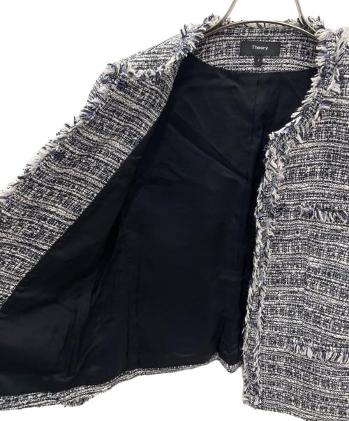 theory（セオリー）theory (セオリー) ツイードジャケット ネイビー サイズ:2の古着・服飾アイテム