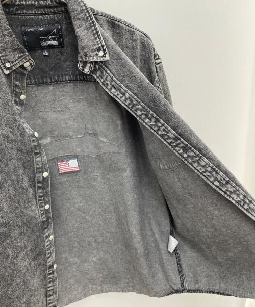 MARK GONZALES（マーク・ゴンザレス）MARK GONZALES (マーク・ゴンザレス) デニムジャケット ブラック サイズ:Lの古着・服飾アイテム