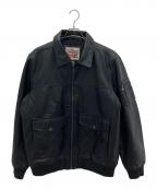 LEVI'Sリーバイス）の古着「MA-1スタイルエコレザージャケット」｜ブラック