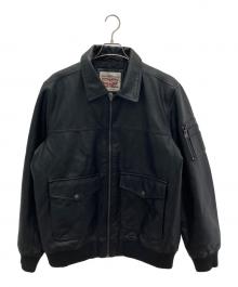LEVI'S（リーバイス）の古着「MA-1スタイルエコレザージャケット」｜ブラック